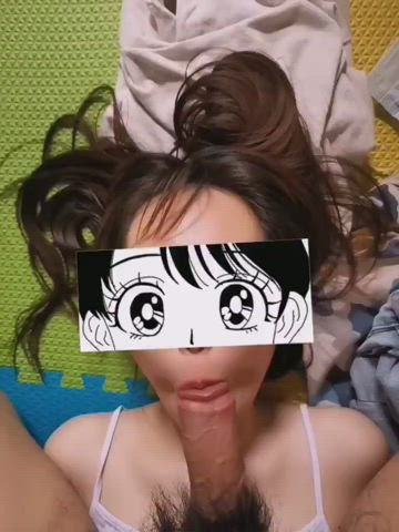 chinese huge cock oral sex asian Deepthroat Forced Porn GIF