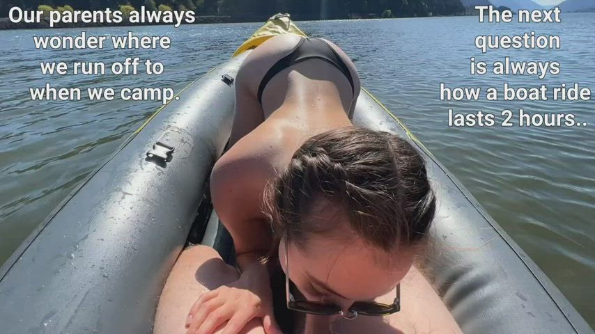 blowjob Brother Caption Family Outdoor Public Sister Taboo Porn GIF