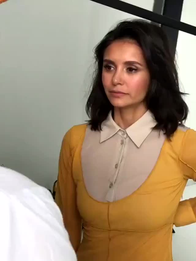 Celebrity fine Nina Dobrev orgasm Porn GIF