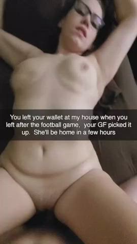 Amateur bareback Breeding Bull Caption Cheating Cuckold GF Hotwife Porn GIF