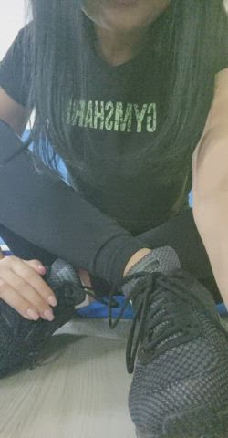 monstrous melons tits Fitness Gym Public Porn GIF