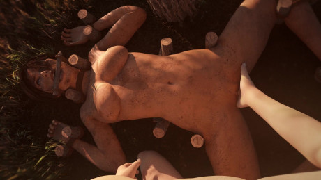 Lara Croft Bound In Woods Thisvid Com